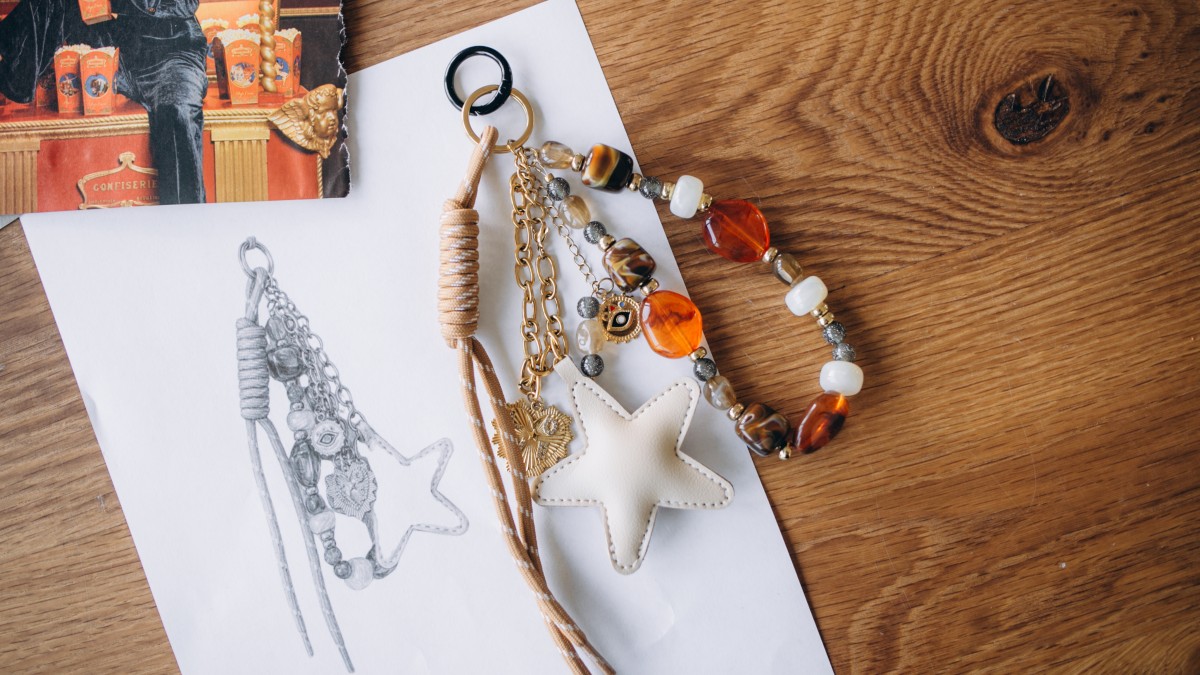 Bisutería para bolsos DIY abalorios de acero inoxidable y cuentas de resina