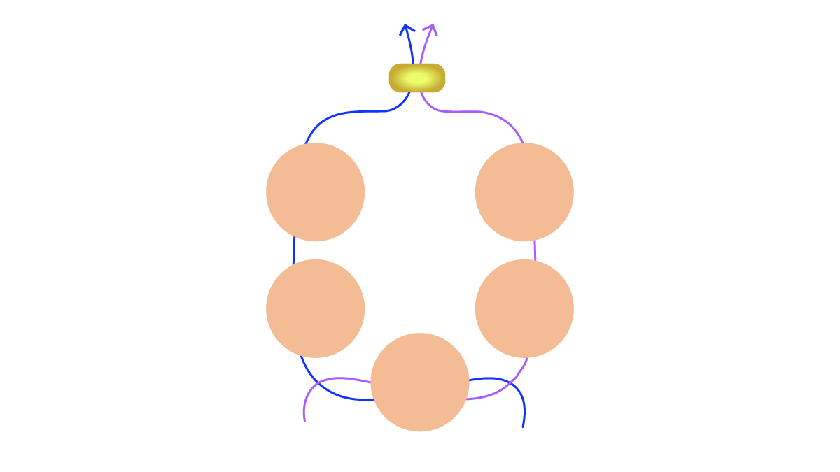 Preciosa pulsera de piedras preciosas y flor de peonza : Paso 3