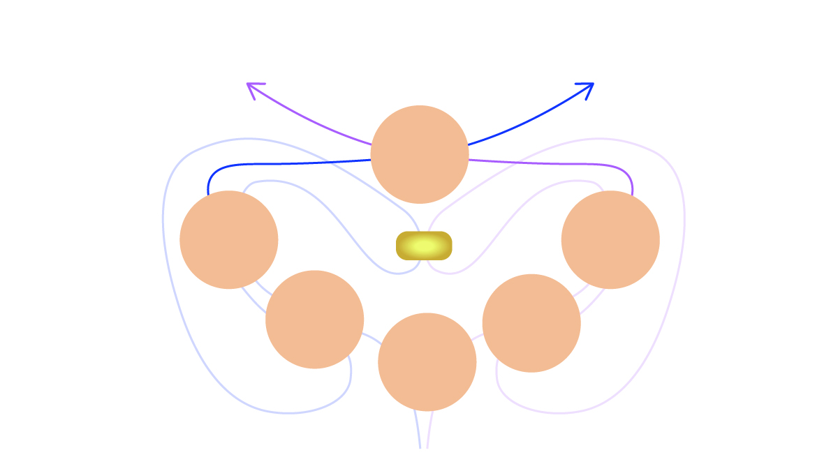 Preciosa pulsera de piedras preciosas y flor de peonza : Paso 5