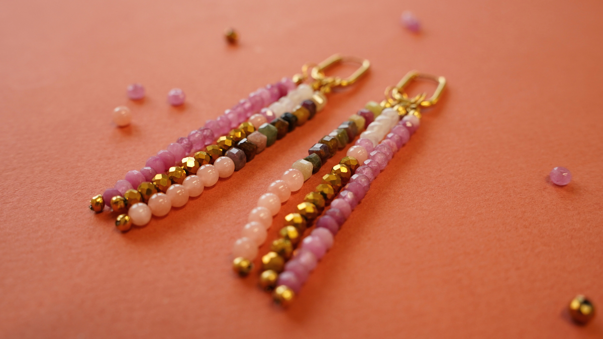 Pendientes colgantes de piedras preciosas : Paso 8