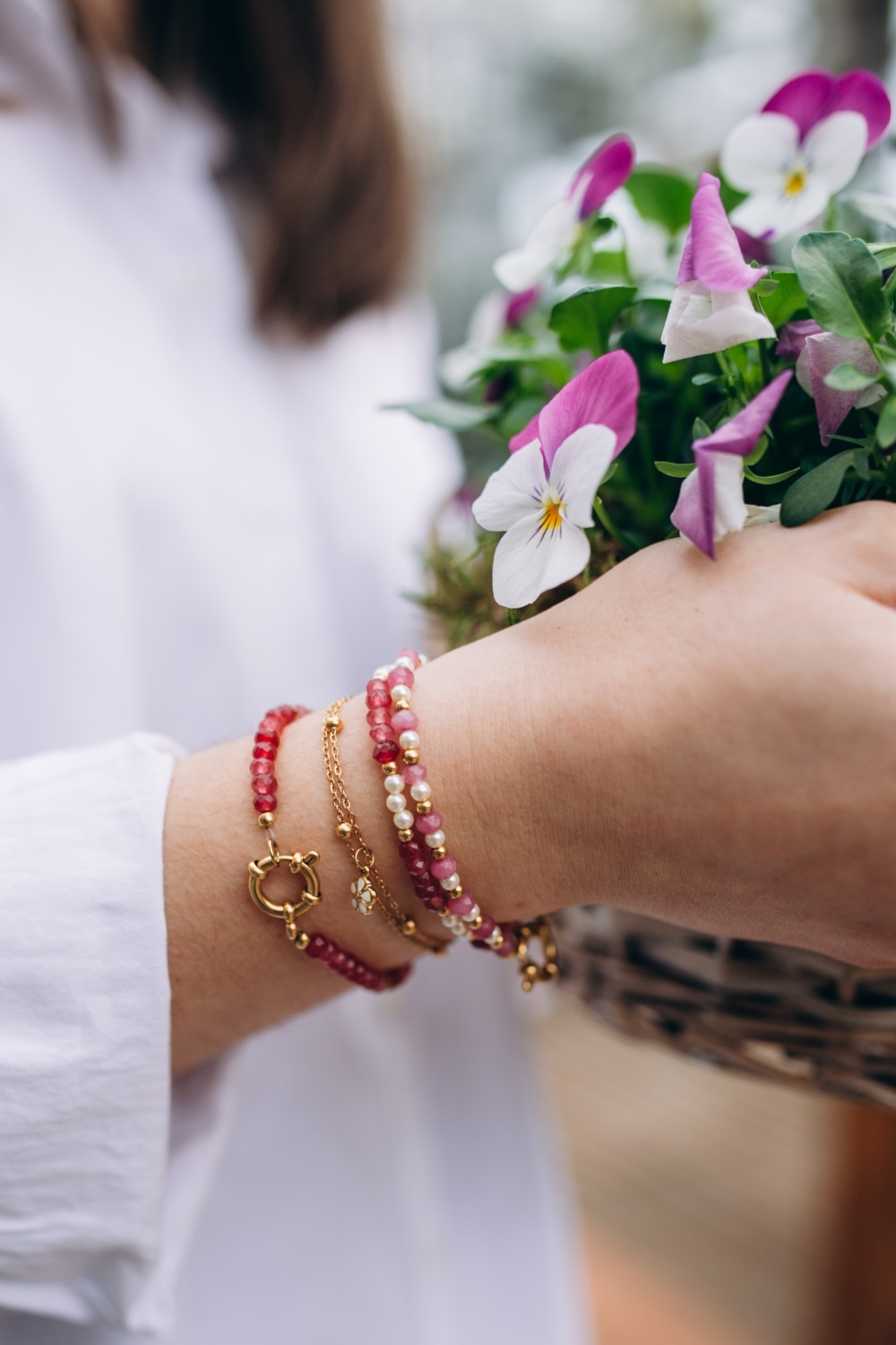 Esquema Surtido de pulseras de piedras naturales