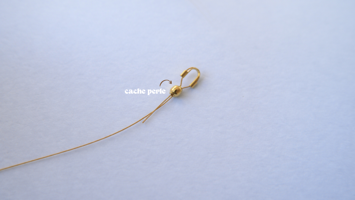 Collar de perlas multicolores y colgante de acero inoxidable : Paso 2