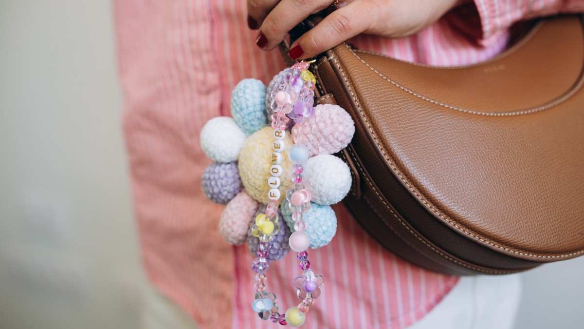 Bijoux de sac fleur en crochet