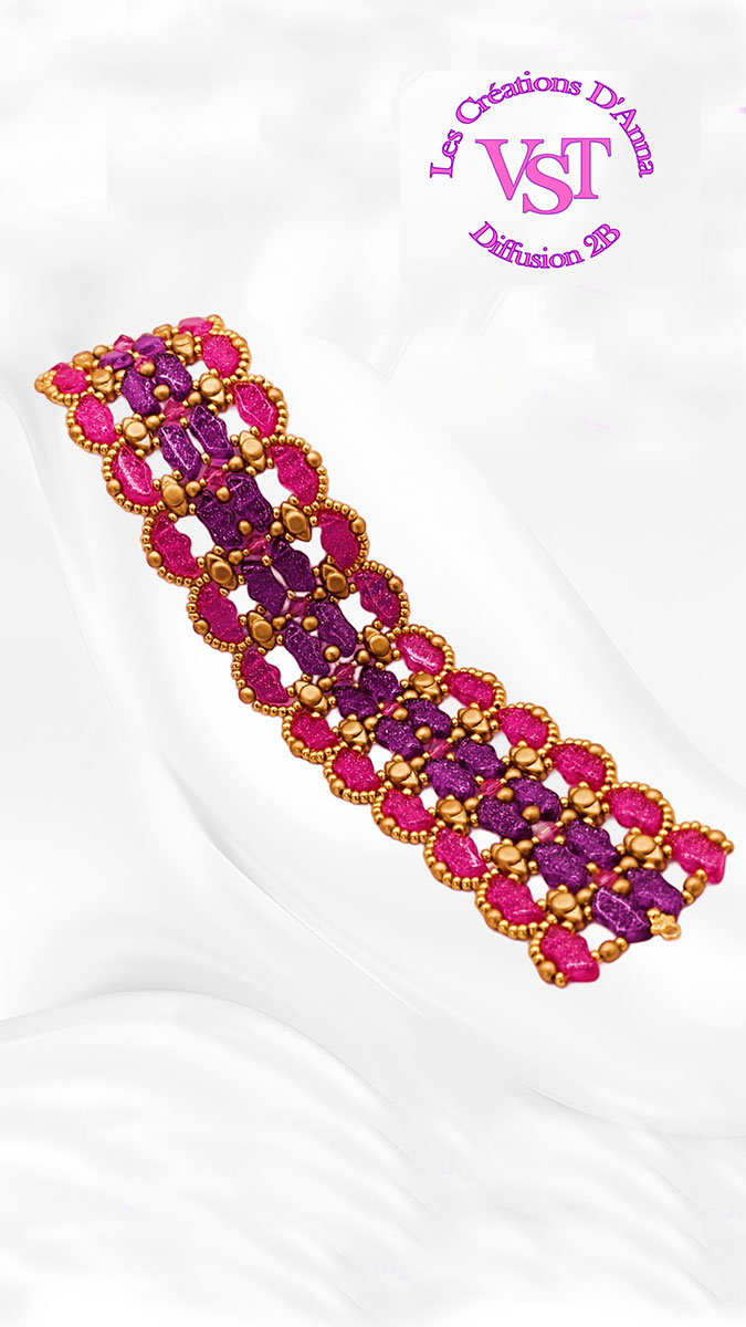 Esquema Pulsera Nilla de Les créations d'Anna