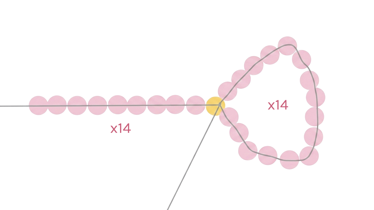 DIY joyas para el bolso del Día de la Madre: llavero con cuentas nacaradas y letras : Paso 7