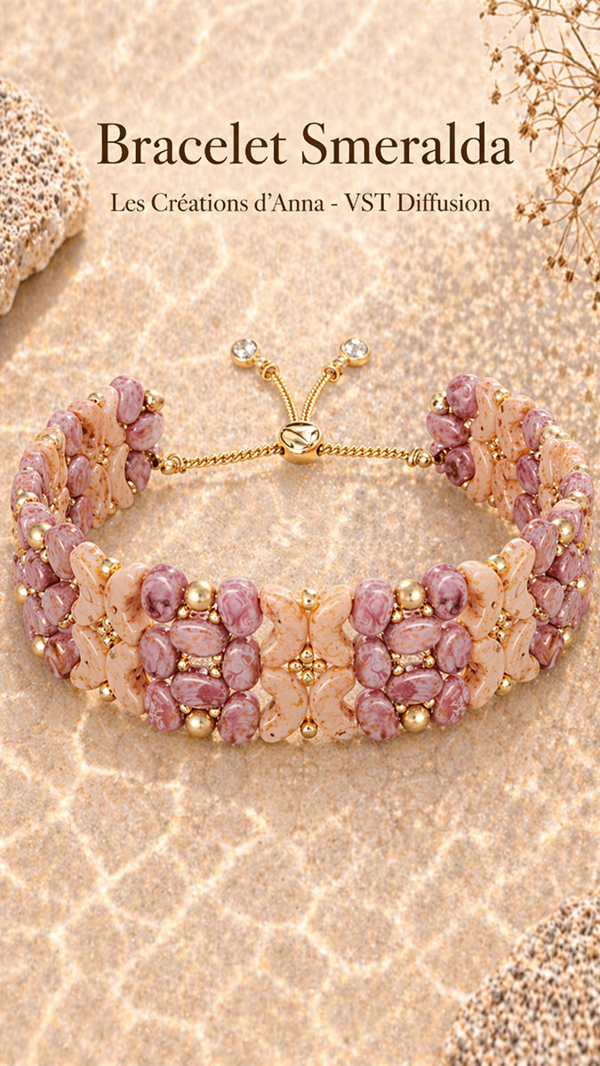 Esquema Pulsera Smeralda de Les créations d'Anna