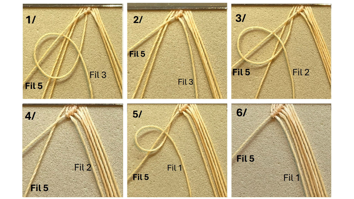 Pulsera de micro-macramé con dijes : Paso 3 Pulsera de micro-macramé con dijes : Paso 3