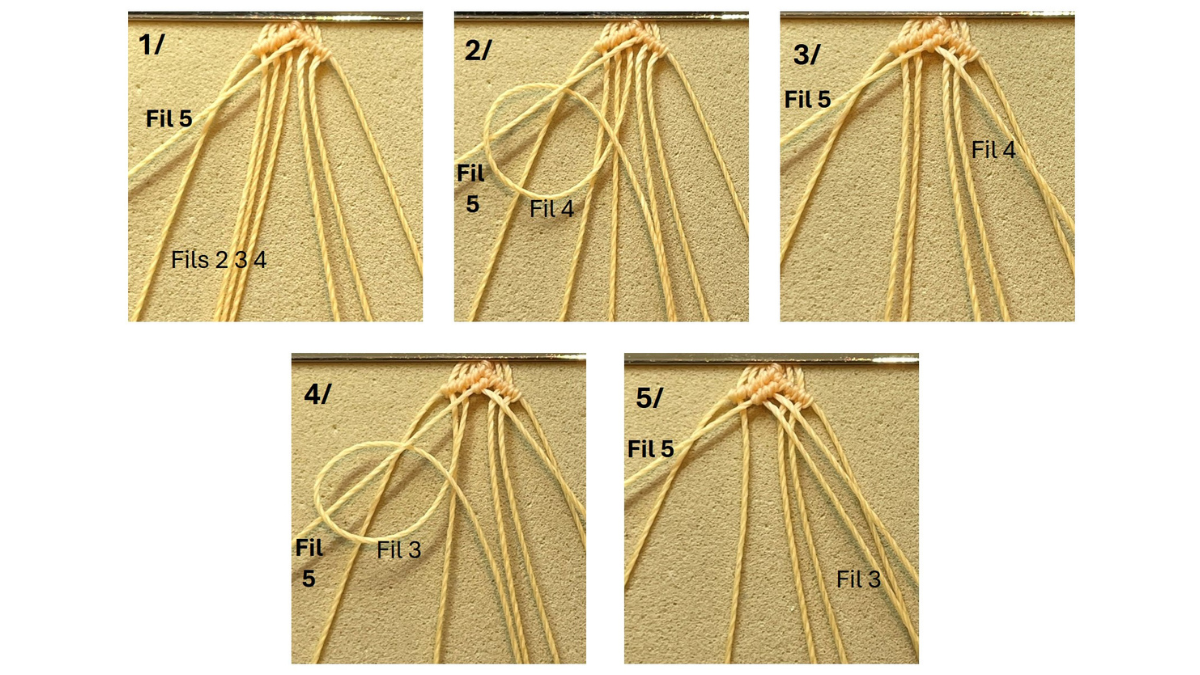 Pulsera de micro-macramé con dijes : Paso 5 Pulsera de micro-macramé con dijes : Paso 5