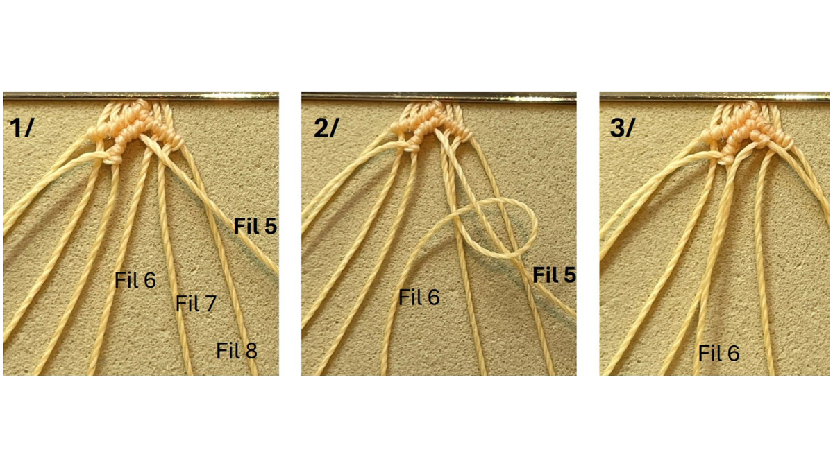 Pulsera de micro-macramé con dijes : Paso 7 Pulsera de micro-macramé con dijes : Paso 7