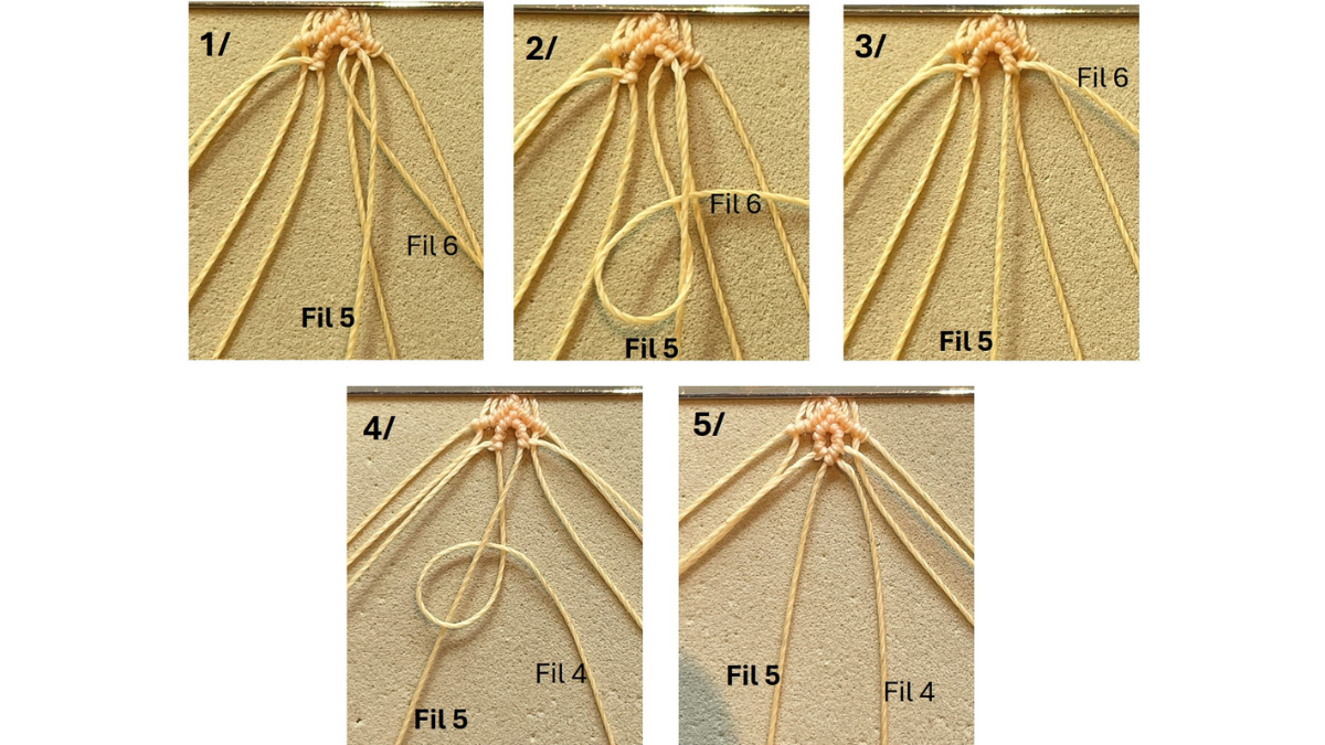 Pulsera de micro-macramé con dijes : Paso 8 Pulsera de micro-macramé con dijes : Paso 8
