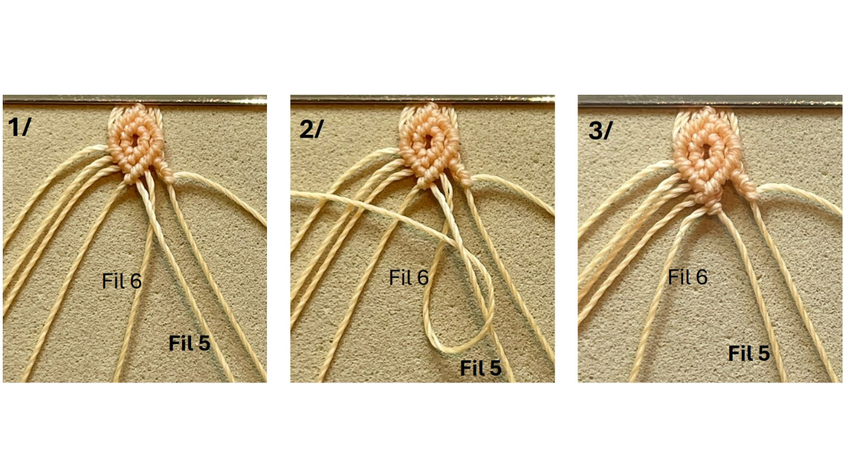 Pulsera de micro-macramé con dijes : Paso 13 Pulsera de micro-macramé con dijes : Paso 13