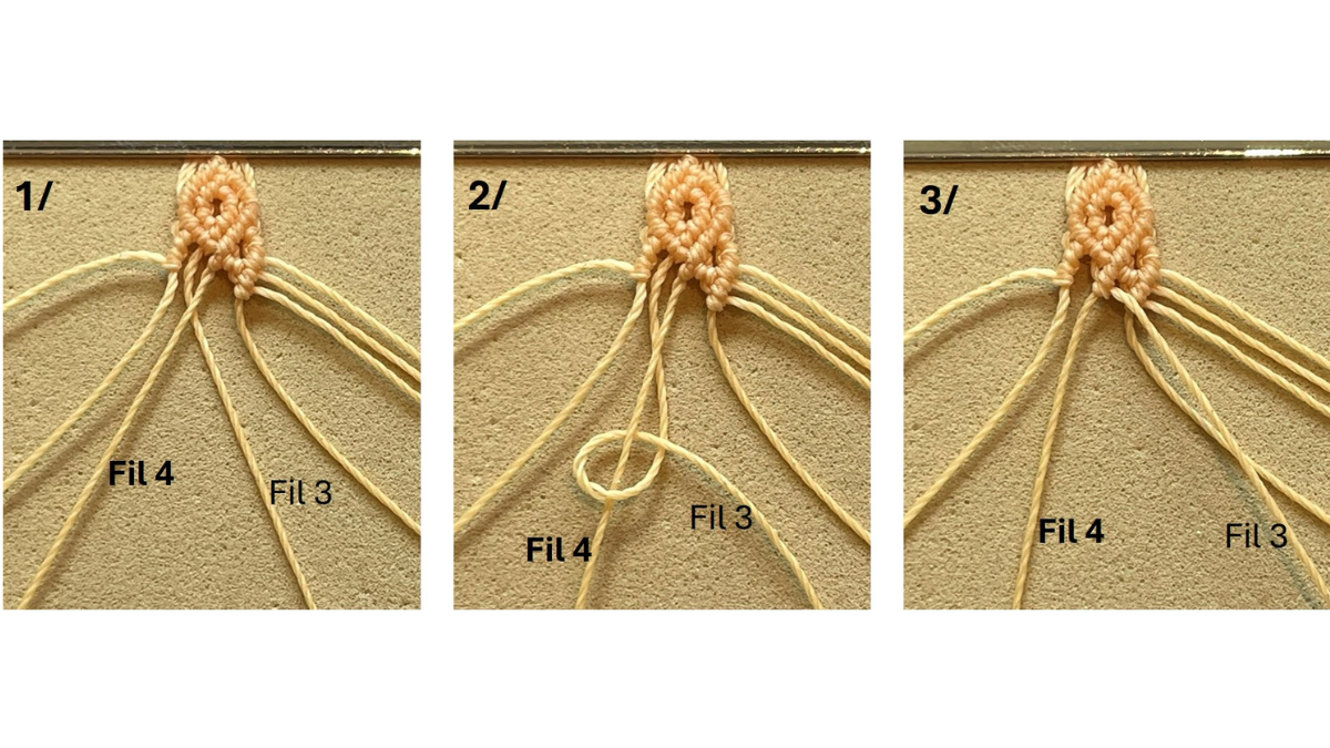 Pulsera de micro-macramé con dijes : Paso 16 Pulsera de micro-macramé con dijes : Paso 16