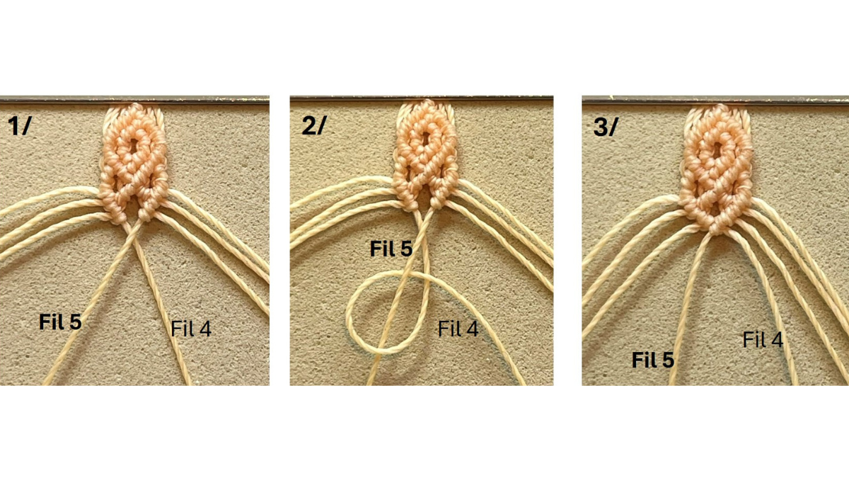 Pulsera de micro-macramé con dijes : Paso 18 Pulsera de micro-macramé con dijes : Paso 18