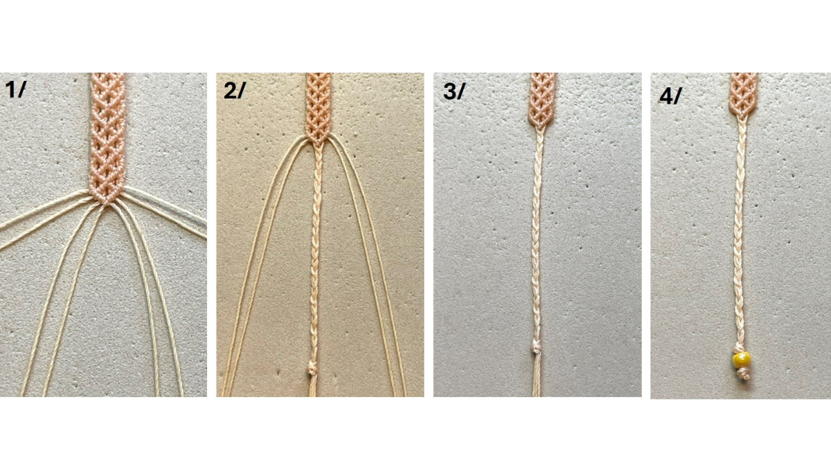 Pulsera de micro-macramé con dijes : Paso 20 Pulsera de micro-macramé con dijes : Paso 20
