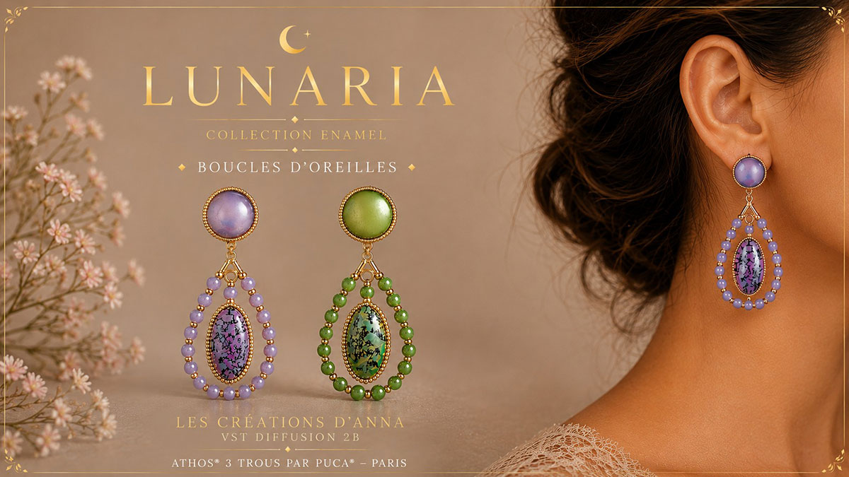 Pendientes Lunaria de Les créations d'Anna Pendientes Lunaria de Les créations d'Anna