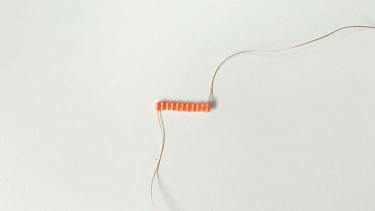 Pendientes con punto «brick» doble : Paso 4