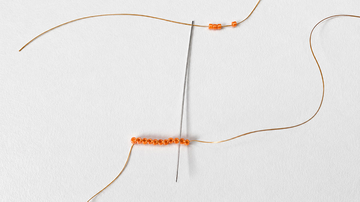 Pendientes con punto «brick» doble : Paso 5
