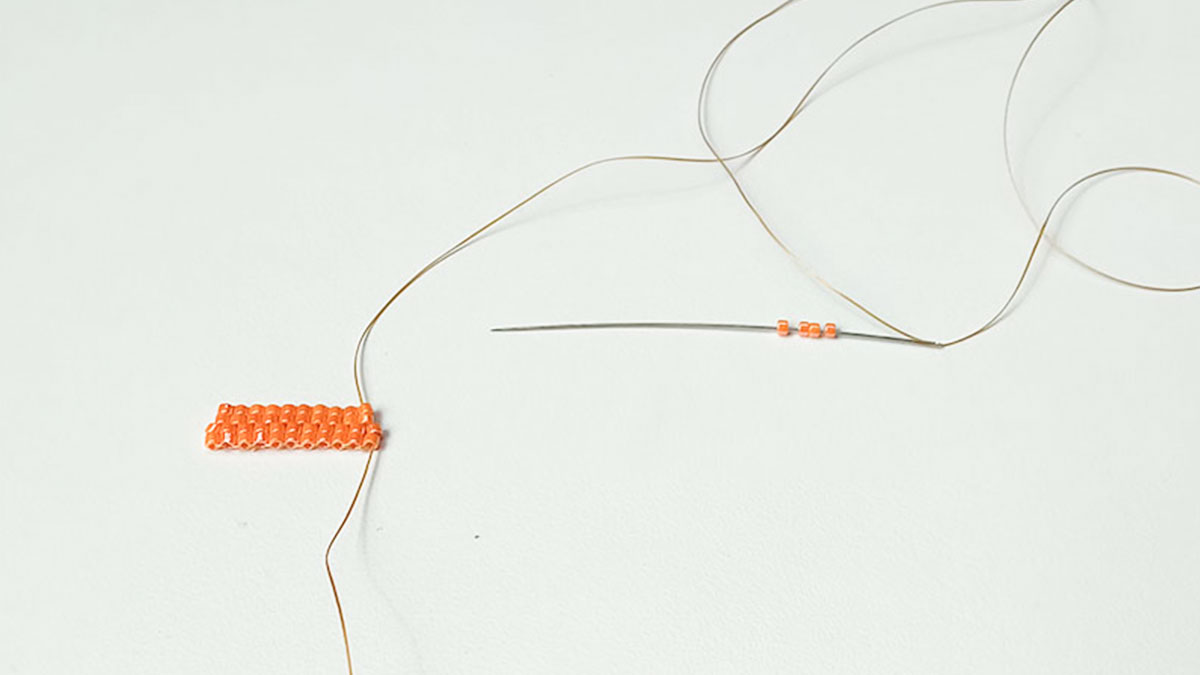 Pendientes con punto «brick» doble : Paso 8