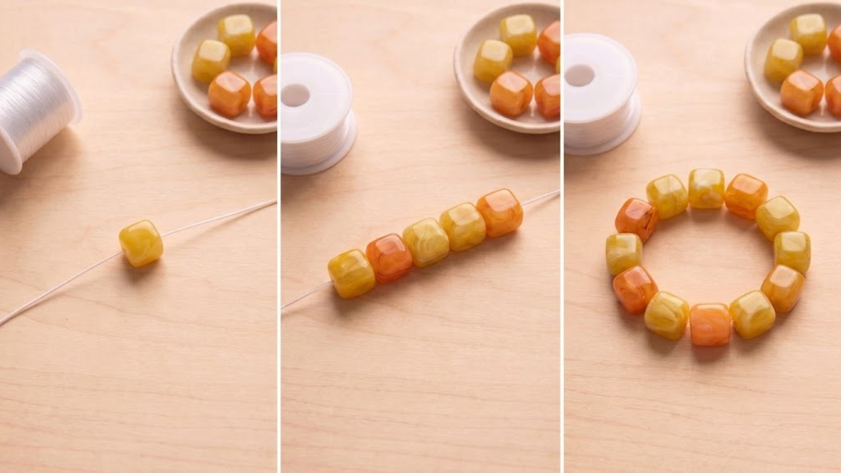 Pulseras elásticas de verano : Paso 2