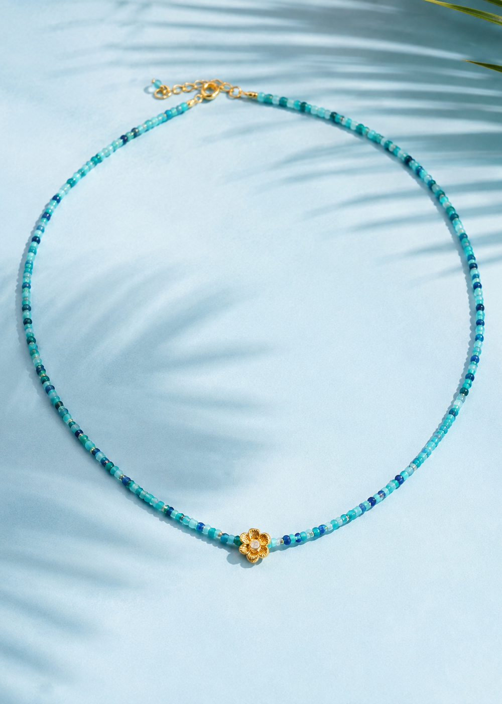 Esquema Collar de Rocalla Miyuki de color turquesa