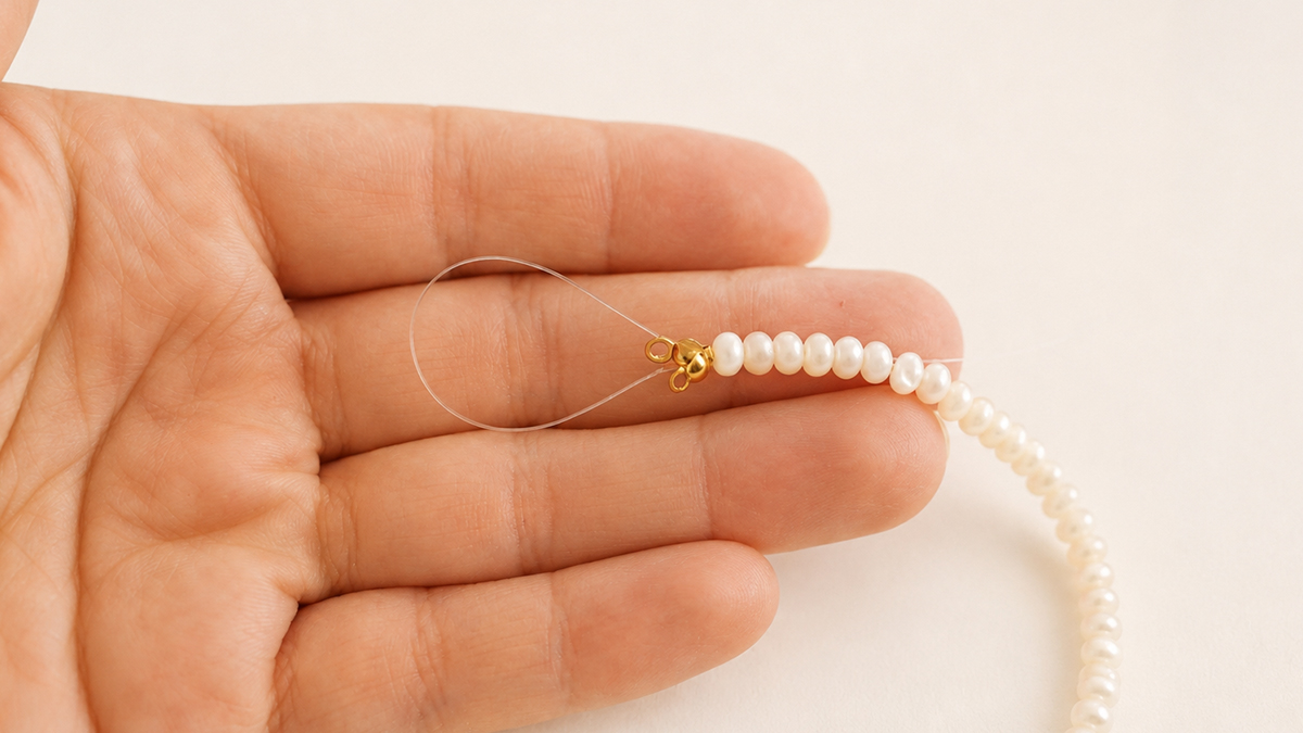 Collar de varias vueltas con piedras preciosas y cuentas de nácar : Paso 3 Collar de varias vueltas con piedras preciosas y cuentas de nácar : Paso 3