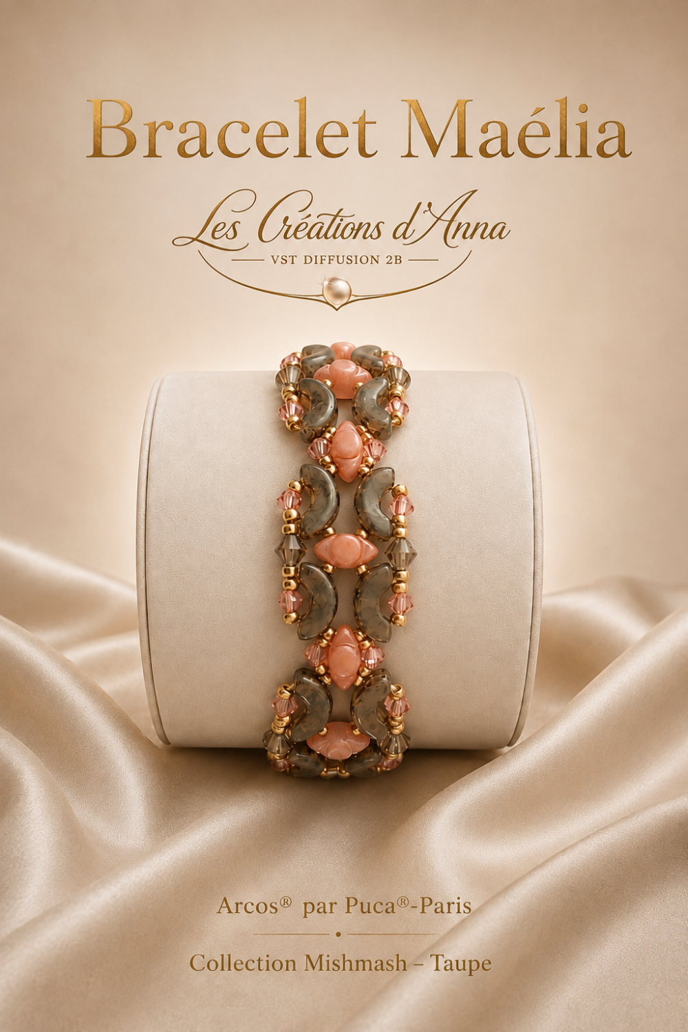 Esquema Pulsera Maelia de Les créations d'Anna® Esquema Pulsera Maelia de Les créations d'Anna®
