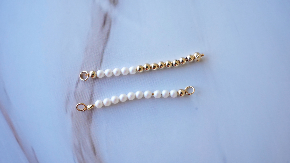 Collar de Gold Filled con cadena, perlas y un anillo en forma de corazón : Paso 5 Collar de Gold Filled con cadena, perlas y un anillo en forma de corazón : Paso 5
