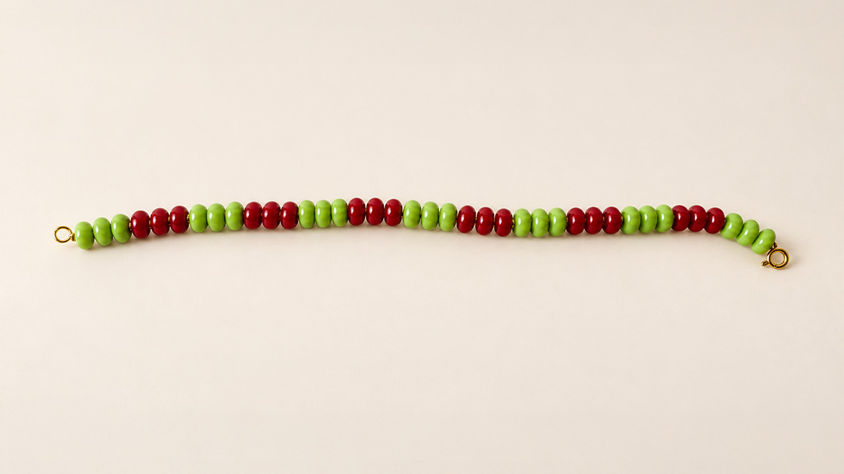 Trío de pulseras de cuentas Heishi y Rocalla Miyuki doradas : Paso 2