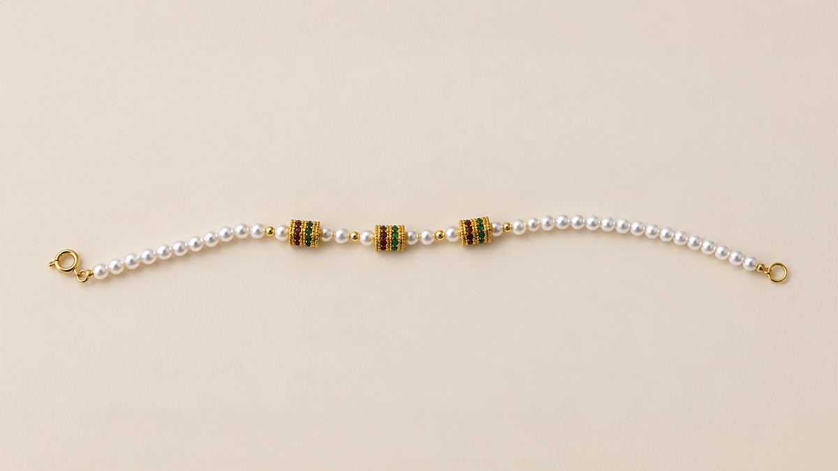 Trío de pulseras de cuentas Heishi y Rocalla Miyuki doradas : Paso 3