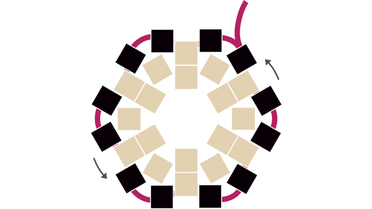 DIY estrella tejedora japonesa Peyote cuentas circulares Miyuki Delicas : Paso 4
