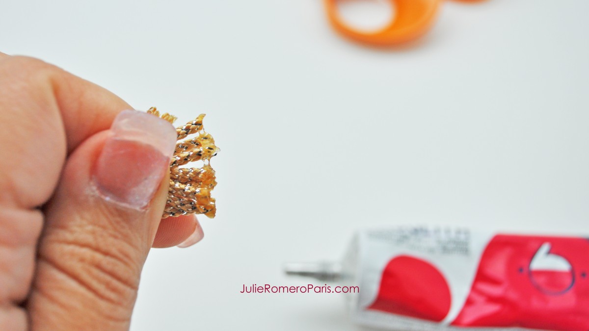 Headband rocallas Toho y cadena strass PureCrystal : Paso 5