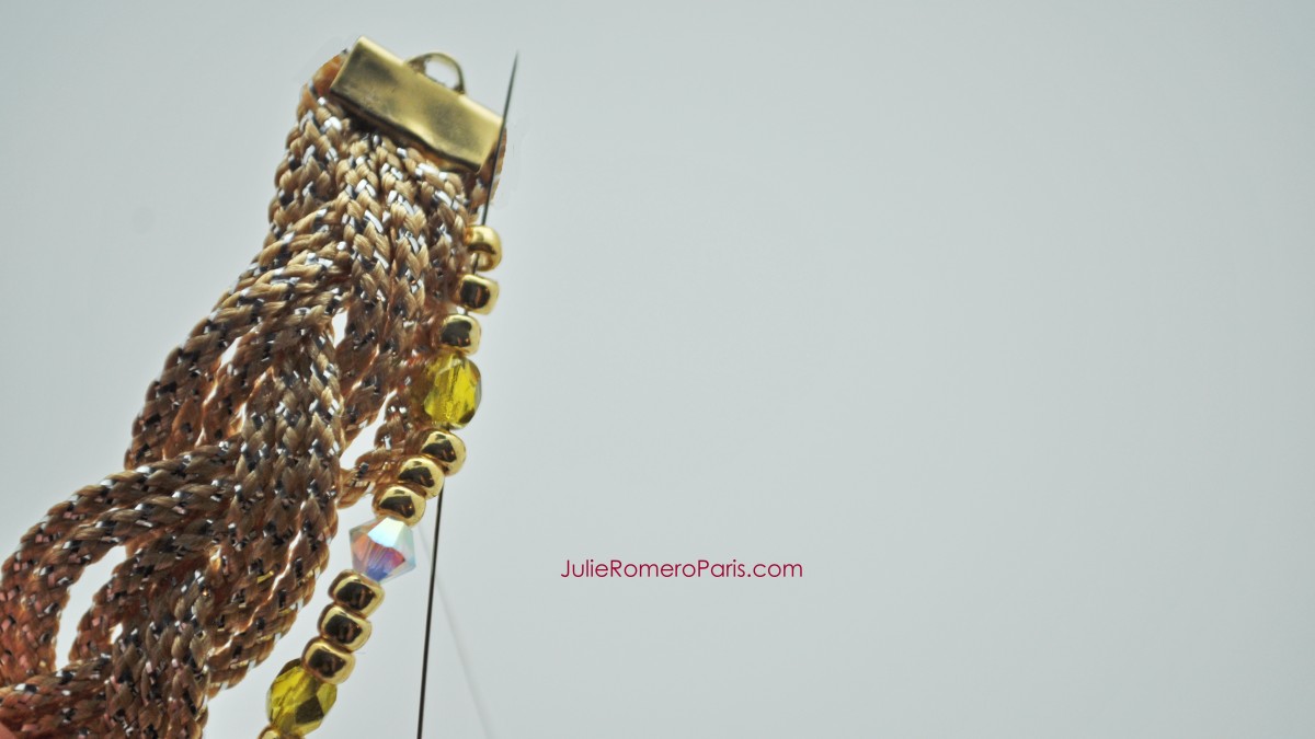 Headband rocallas Toho y cadena strass PureCrystal : Paso 10