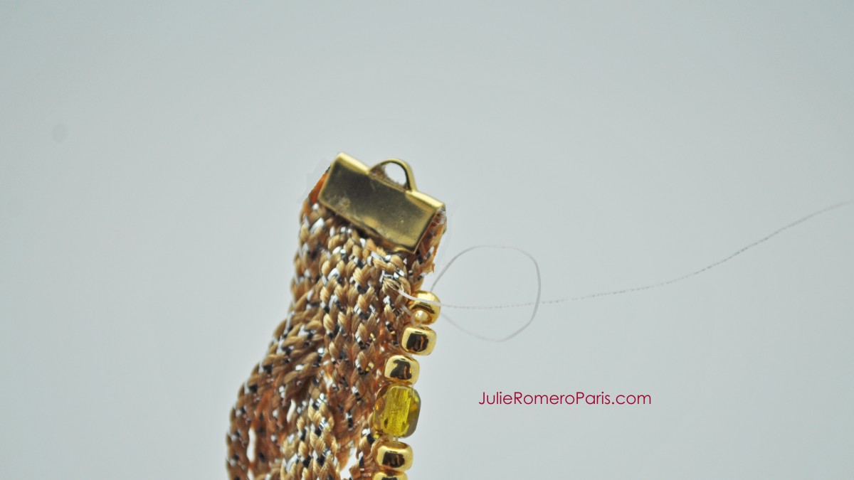 Headband rocallas Toho y cadena strass PureCrystal : Paso 11