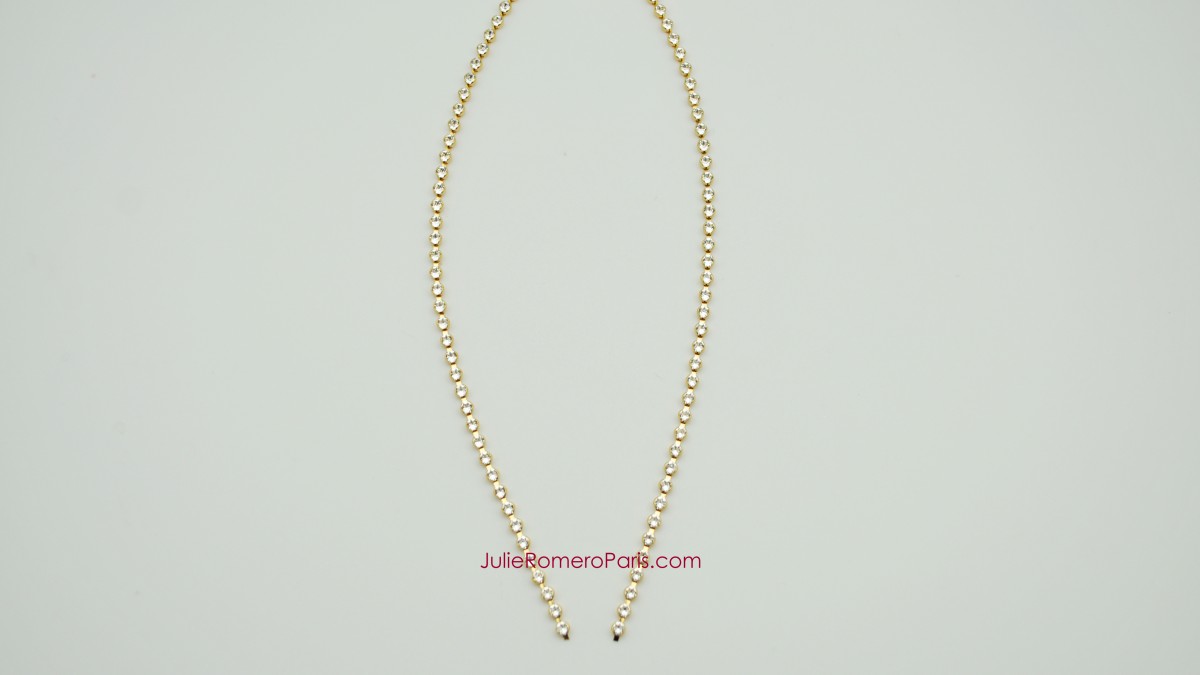 Headband rocallas Toho y cadena strass PureCrystal : Paso 13