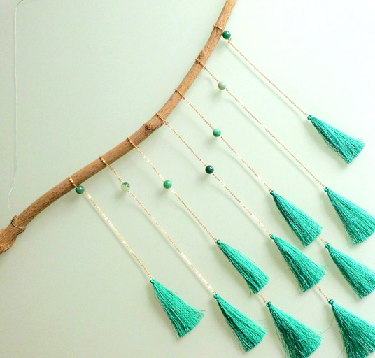 Bohemian Wall decoration with tassel : Paso 6