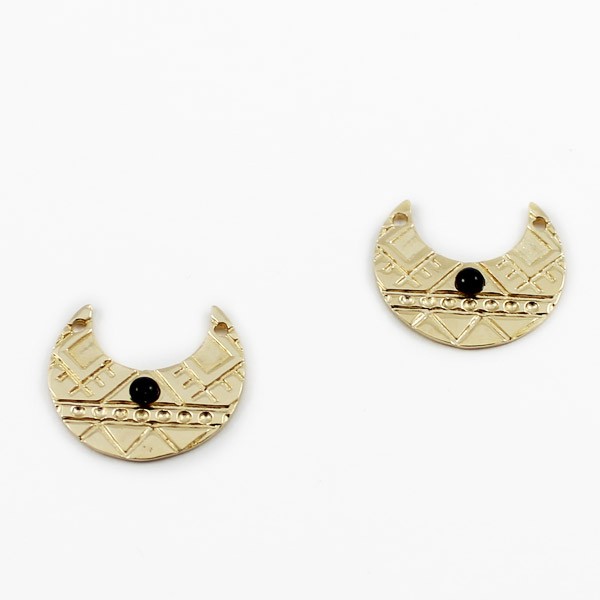 Pendientes étnicos chapados de oro de fantasía : Paso 1 Pendientes étnicos chapados de oro de fantasía : Paso 1