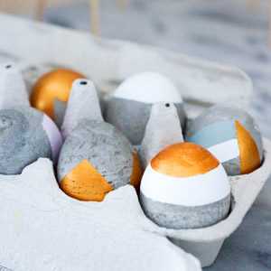 Tutoriel DIY oeufs de Pâques en béton